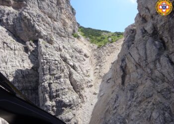 Cade sulle Dolomiti friulane, grave