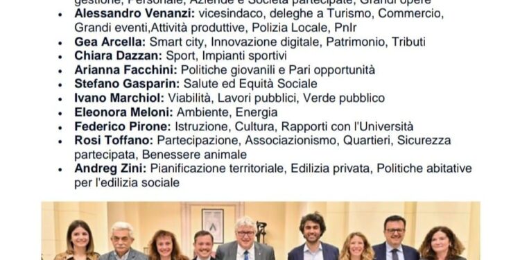 Cinque donne e cinque uomini nella Giunta De Toni