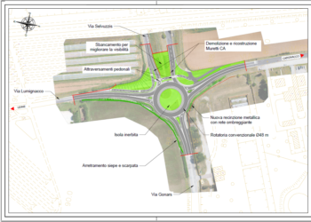 Finalmente la rotonda nell’incrocio pericoloso di Udine