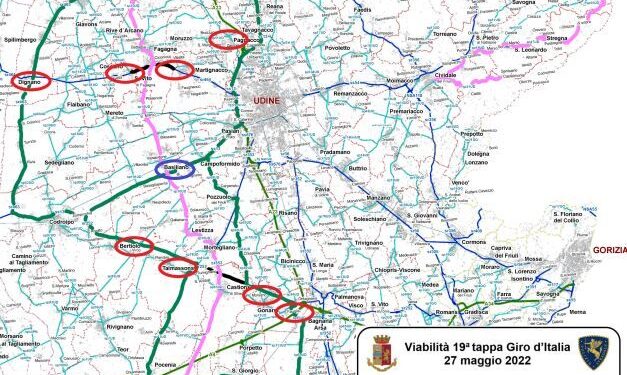 Giro, ecco la mappa della chiusura delle strade