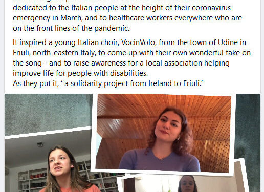 Gli U2 postano il video del coro udinese Vocinvolo