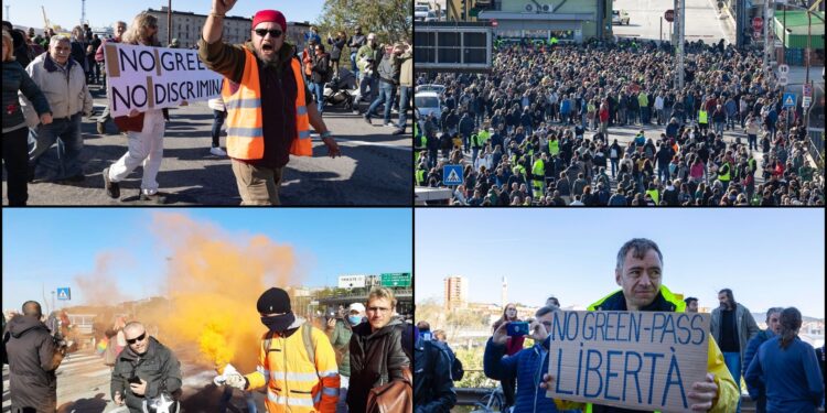 Green Pass Trieste, prosegue la protesta in città