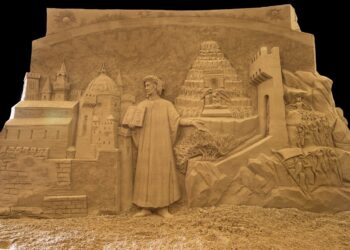 Il Presepe di sabbia rende omaggio a Dante
