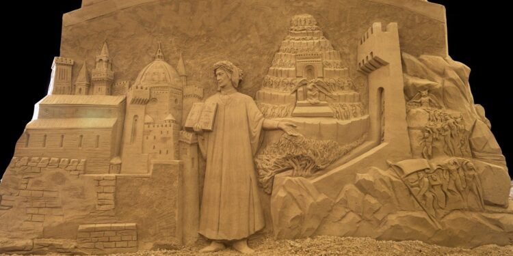 Il Presepe di sabbia rende omaggio a Dante