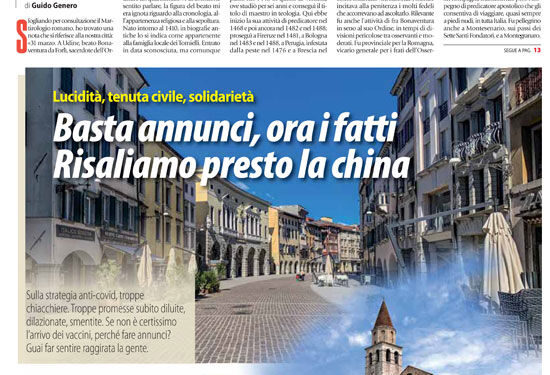 La prima pagina – Mercoledì 14 aprile