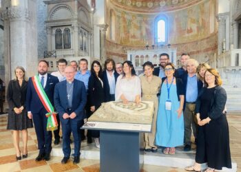 Nella Basilica di Aquileia il mosaico accessibile ai non vedenti