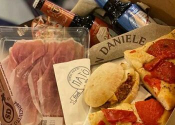 Prosciutto San Daniele, box aperitivo a domicilio, per solidarietà