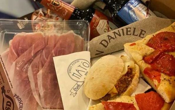 Prosciutto San Daniele, box aperitivo a domicilio, per solidarietà