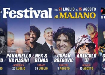 Salmo, Panariello, Masini, Renga e Nek al festival di Majano