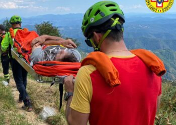 Soccorso un istruttore di downhill sul Matajur