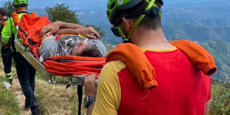 Soccorso un istruttore di downhill sul Matajur