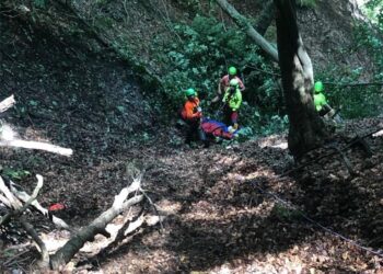 Va a funghi e precipita per venti metri