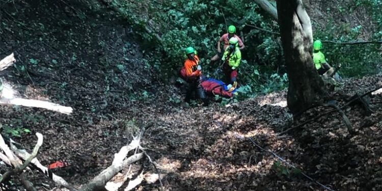 Va a funghi e precipita per venti metri