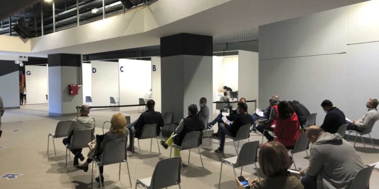 Vaccini ai lavoratori, inaugurato l’hub allo Stadio