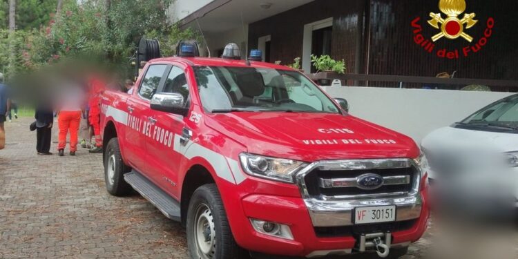 Vigili del fuoco al lavoro a Lignano