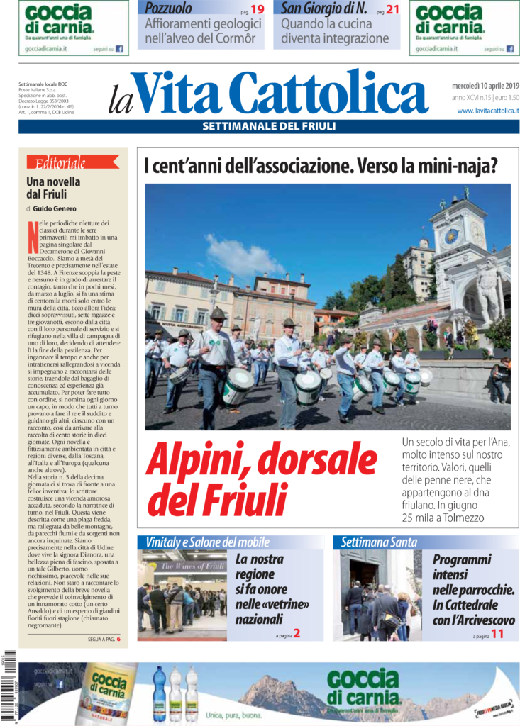 Mercoledì 10 aprile 2019