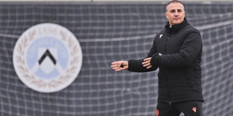 L’Udinese esonera Gabriele Cioffi. Al suo posto ecco Fabio Cannavaro. Nello staff c’è Giampiero Pinzi