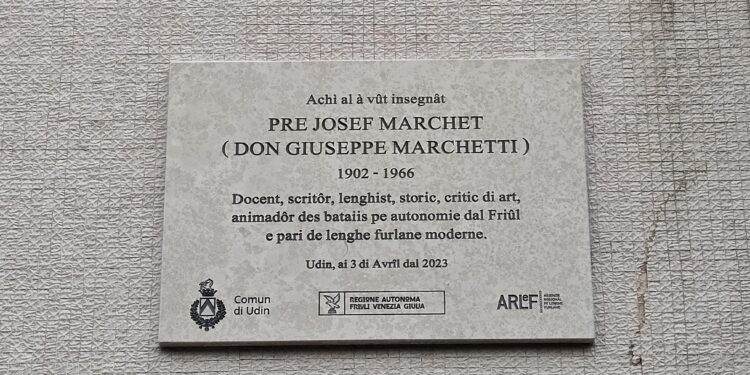 Due targhe a Udine per don Giuseppe Marchetti e Novella Cantarutti