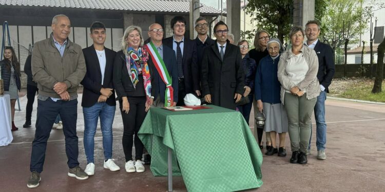 Bordano, posata la prima pietra della nuova scuola