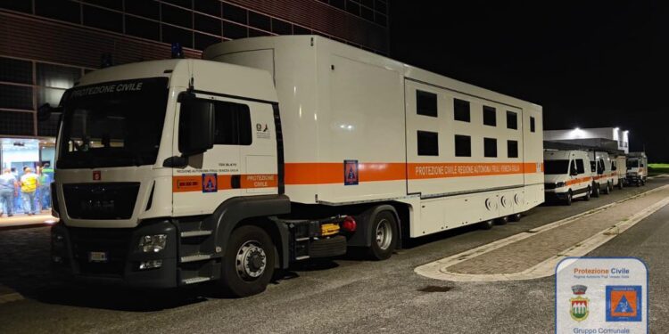 Anche una colonna mobile della Protezione Civile Fvg in Emilia Romagna