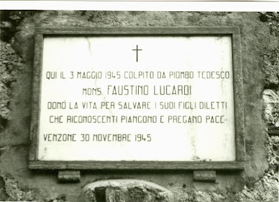 Venzone. Una targa ricorda mons. Lucardi nell’80° dell’uccisione