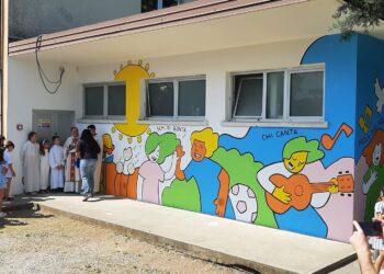 In oratorio a Laipacco il murales realizzato dai ragazzi e dai volontari della Parrocchia