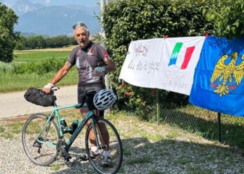 Dalla Francia a S. Eliseo di Majano. Waldi corona il suo sogno e raggiunge in bici la terra d’origine dei genitori