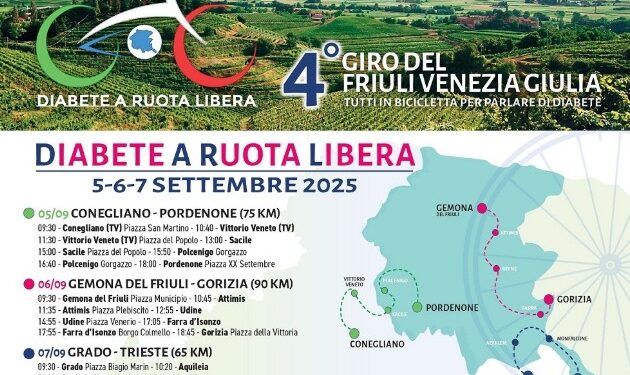 Diabete, 30 mila malati senza saperlo. Tre giorni in bici per la sensibilizzazione