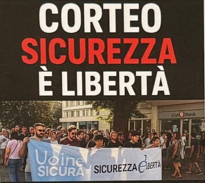 Corteo per la sicurezza a Udine