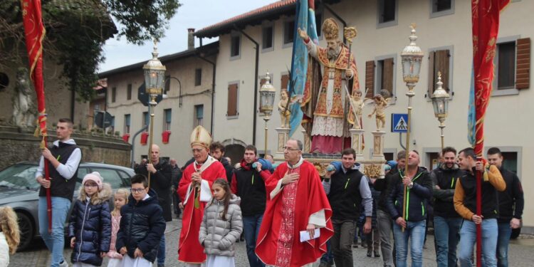 Lestizza. Festa di San Biagio con processione