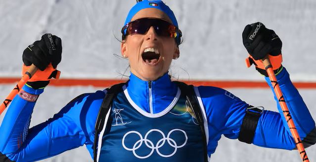 L'incontenibile gioia della sappadina, dopo l'arrivo