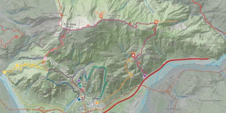 Amaro, in distribuzione gratuita la mappa dei sentieri