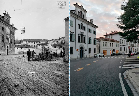 Udine com’era e com’è. In mostra le foto a confronto