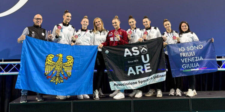 Ginnastica ritmica. Asu Udine sul gradino più alto del podio alla prima del Campionato di A1